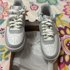Nike Gray and White Athletic Shoes